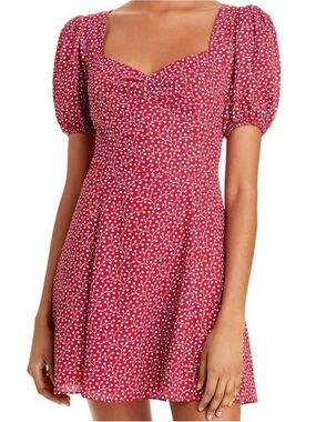 French Connection Elao Drape Puff Sleeve Mini Dress